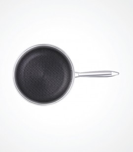 Honeycomb triply stainless steel frypan 24 cm