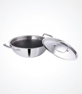 Honeycomb triply stainless steel kadai