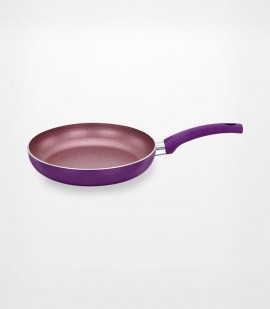 Granite induction compatible non stick frying pan purple 26 cm