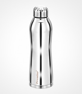 Stainless steel water bottle - curved 750 ml