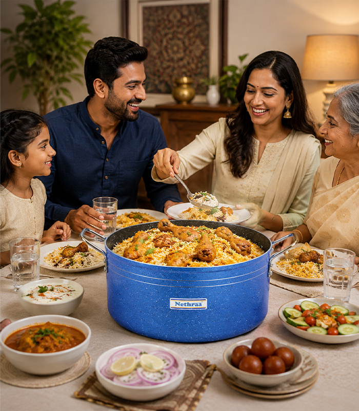 Nethraa Non-stick /dum Briyani Pot 13ltr