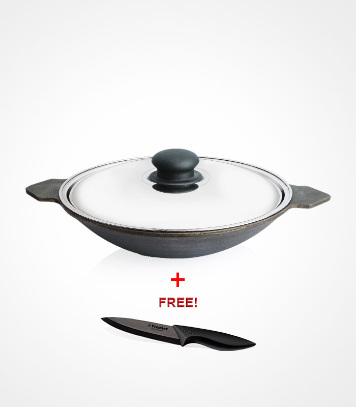 Cast Iron Appam Tawa with Pan Lid Appam Chatti Cast Iron Appa Kadai