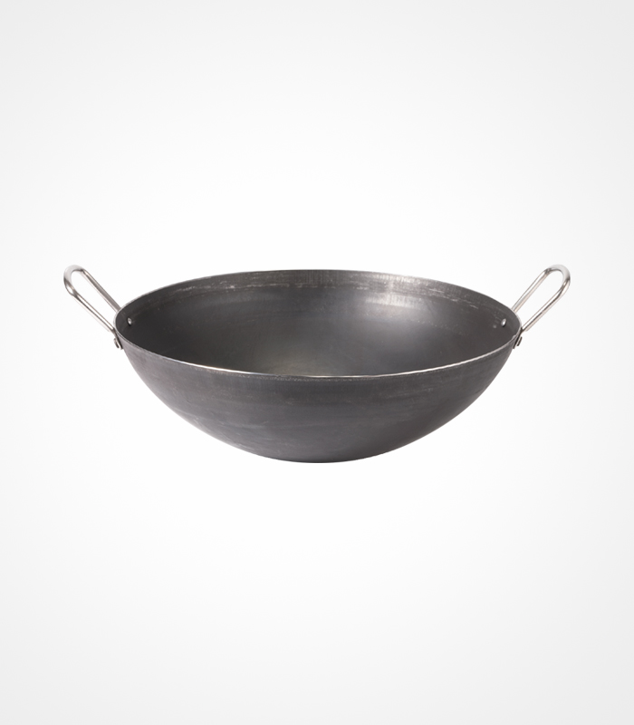 Shrinica Iron Round Kadai - Steel Handle (2h) - 12 Inch