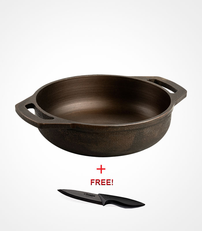 Cast Iron Kadai Induction base kadai Preseasoned Cast Iron Kadai