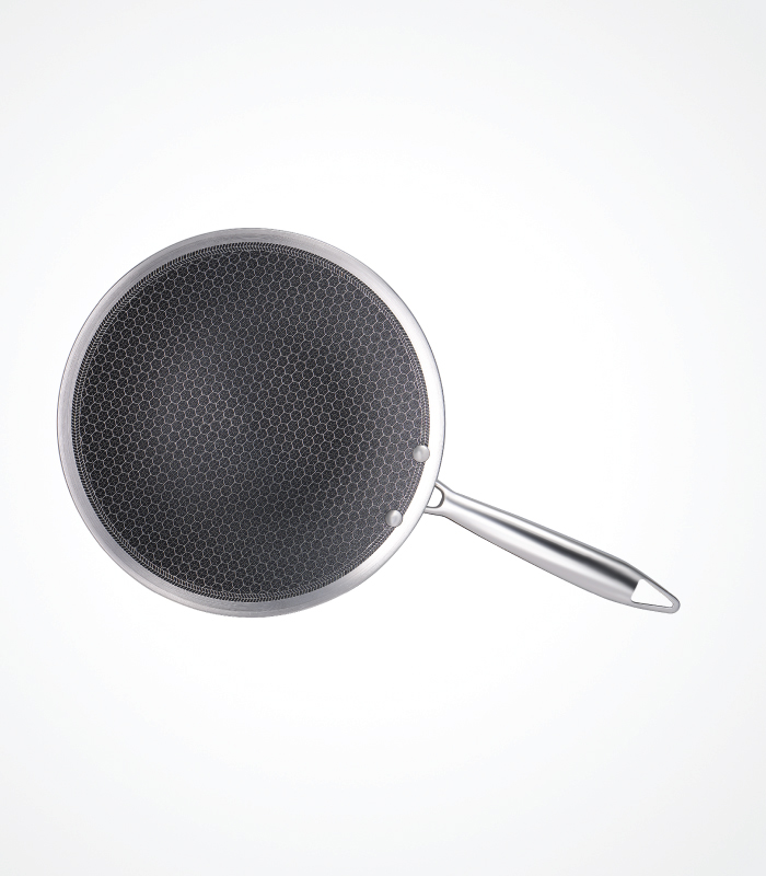 SS Premier Honeycomb Triply Stainless Steel Concave Rotti Tawa 28 Cm