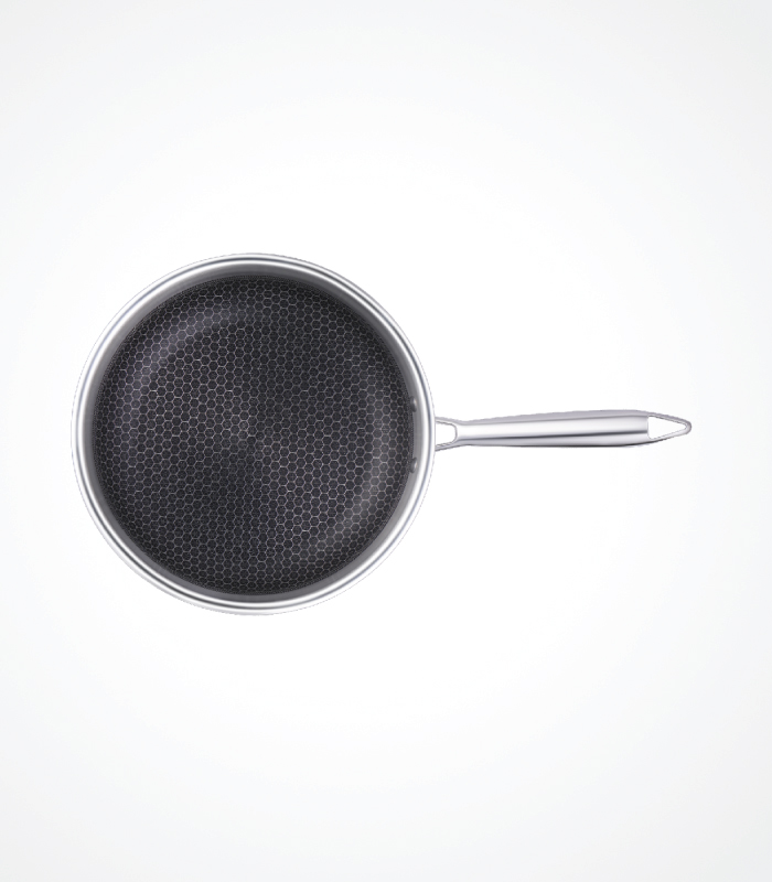 SS Premier Honeycomb Triply Stainless Steel Frypan 24 Cm