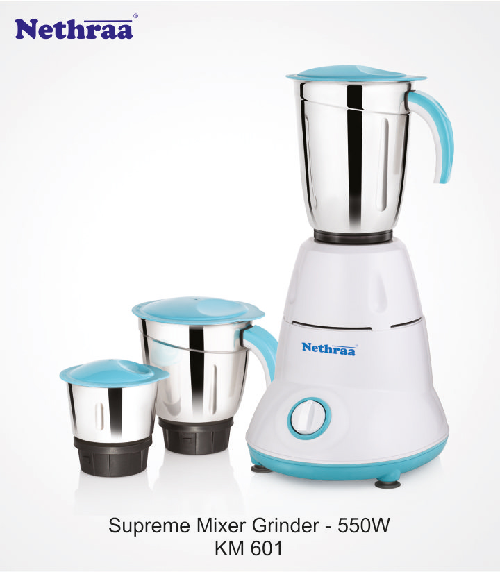 Nethraa Supreme Mixer Grinder + Shrinca Recharge Chopper 350ml