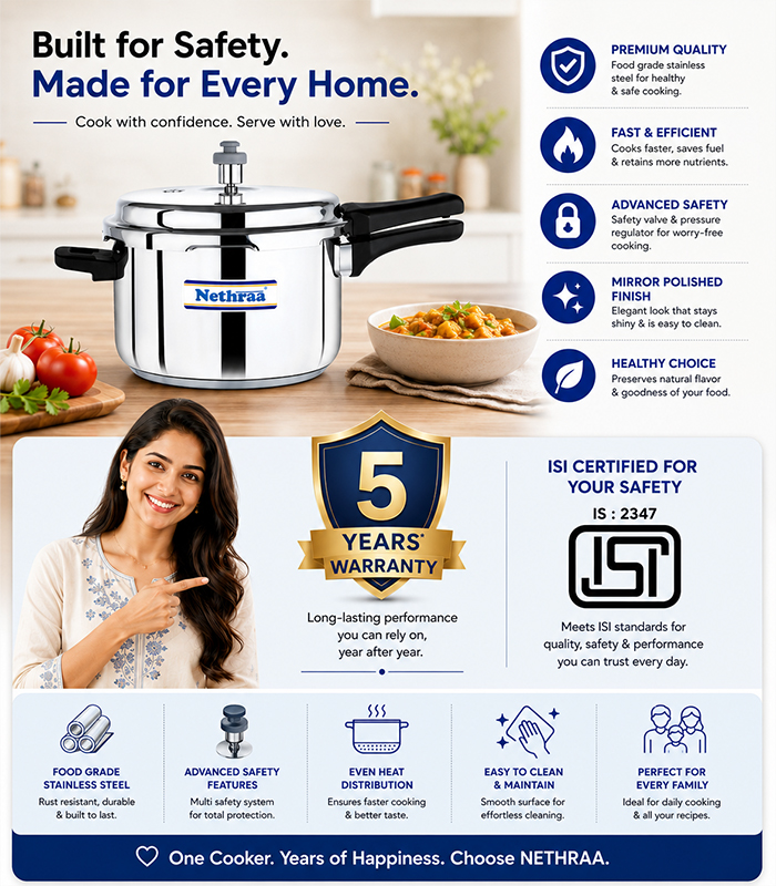 Nethraa Stainless Steel Pc 3 Ltr