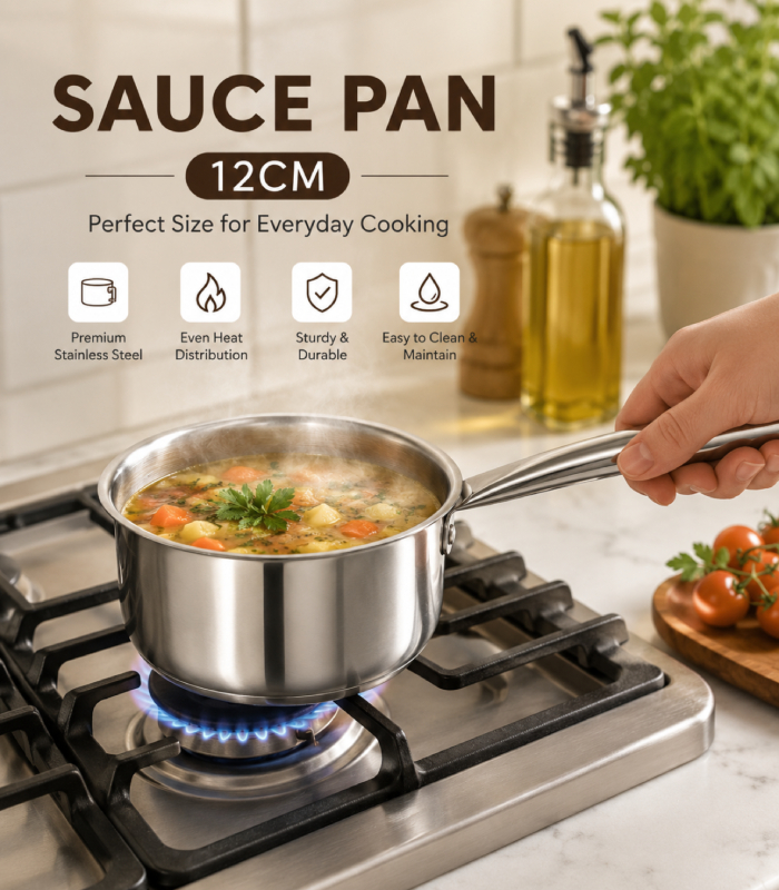 SS Premier Tri-ply Baby Series Sauce Pan  12cm