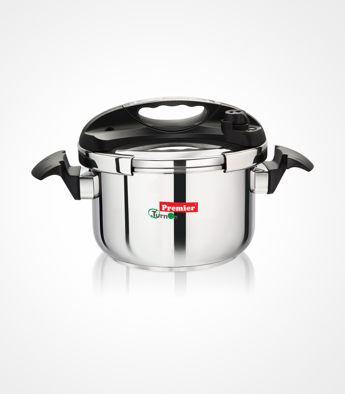 SS Premier Turn On Pressure Cooker 5 Ltr Stainless Steel Induction Bottom