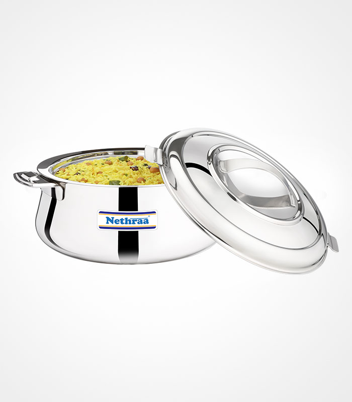 Nethraa Stainless Steel Serving Bowl 1000ml
