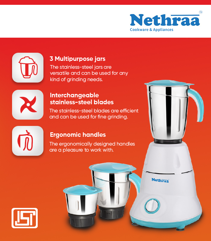 Nethraa Supreme Mixer Grinder  Km-601