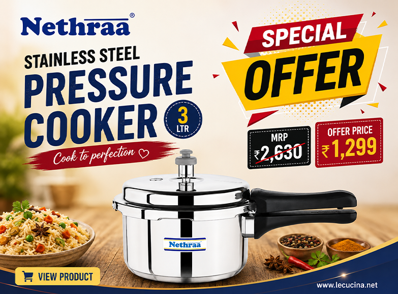 Nethraa Stainless Steel Pressure Cooker